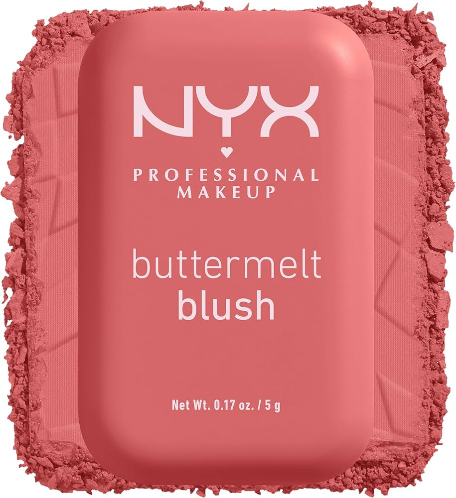 NYX PROFESSIONAL MAKEUP Buttermelt Powder Blush, Fade and Transfer-Resistant Blush, Up to 12HR Ma... | Amazon (US)