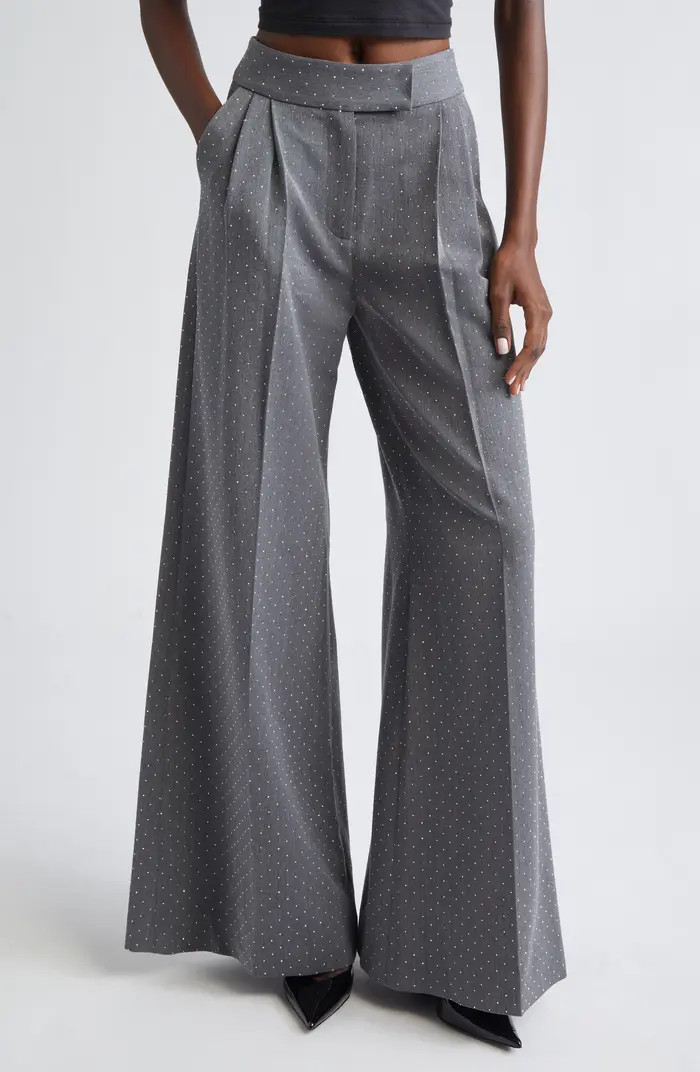Relaxed Fit Tailored Crystal Trousers | Nordstrom