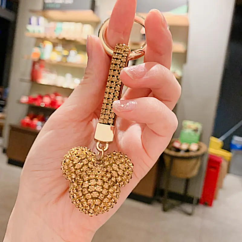 Rhinestone Cartoon Mouse Head Keychain Cute Shiny Fob Key Ring Purse Bag Backpack Car Key Charm E... | Temu Affiliate Program