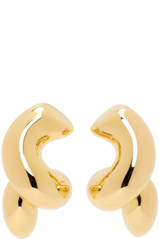 Gold Twist Earrings | SSENSE