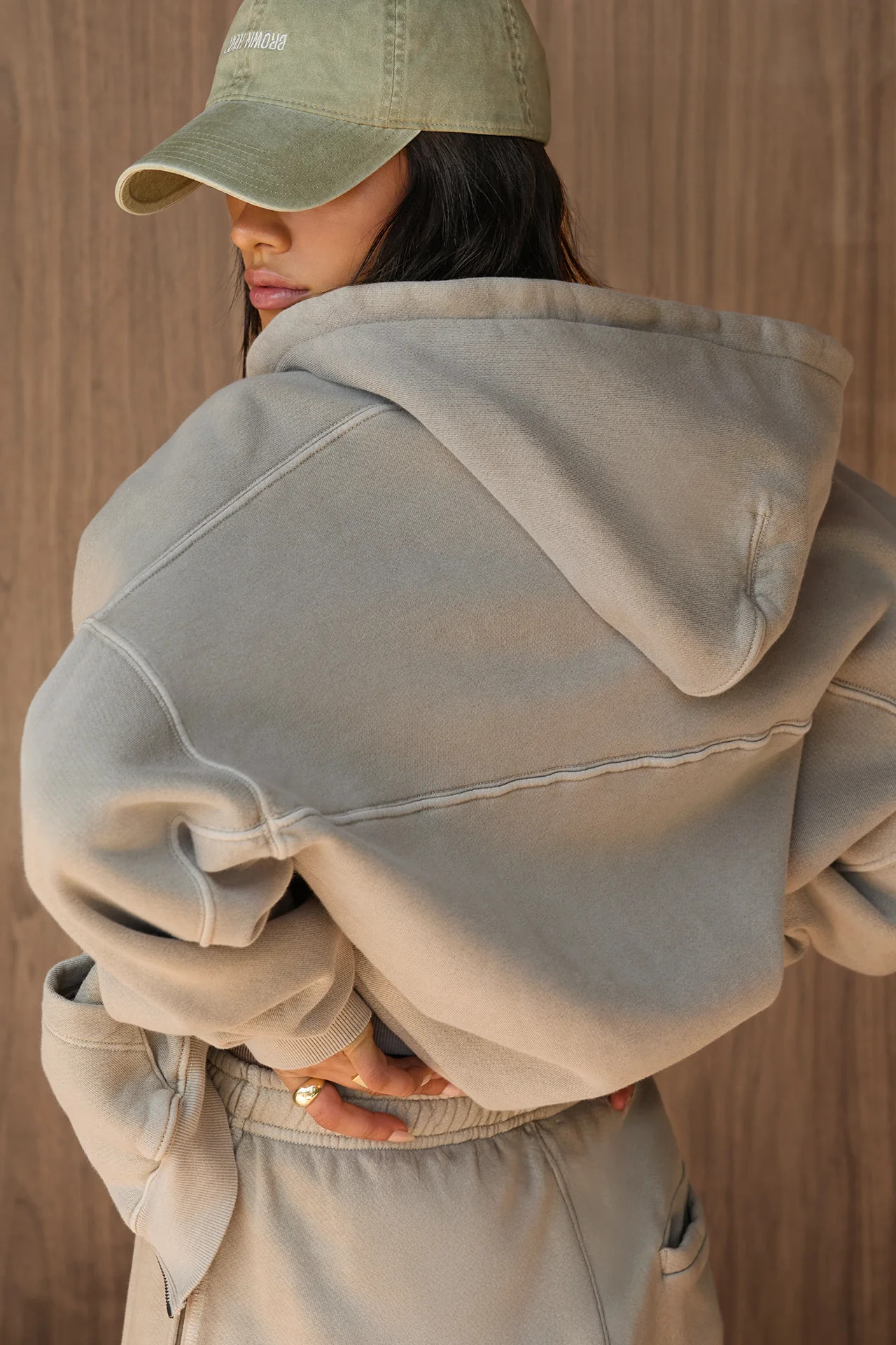 Oversized Zip Hoodie - Sand French Terry | Joah Brown