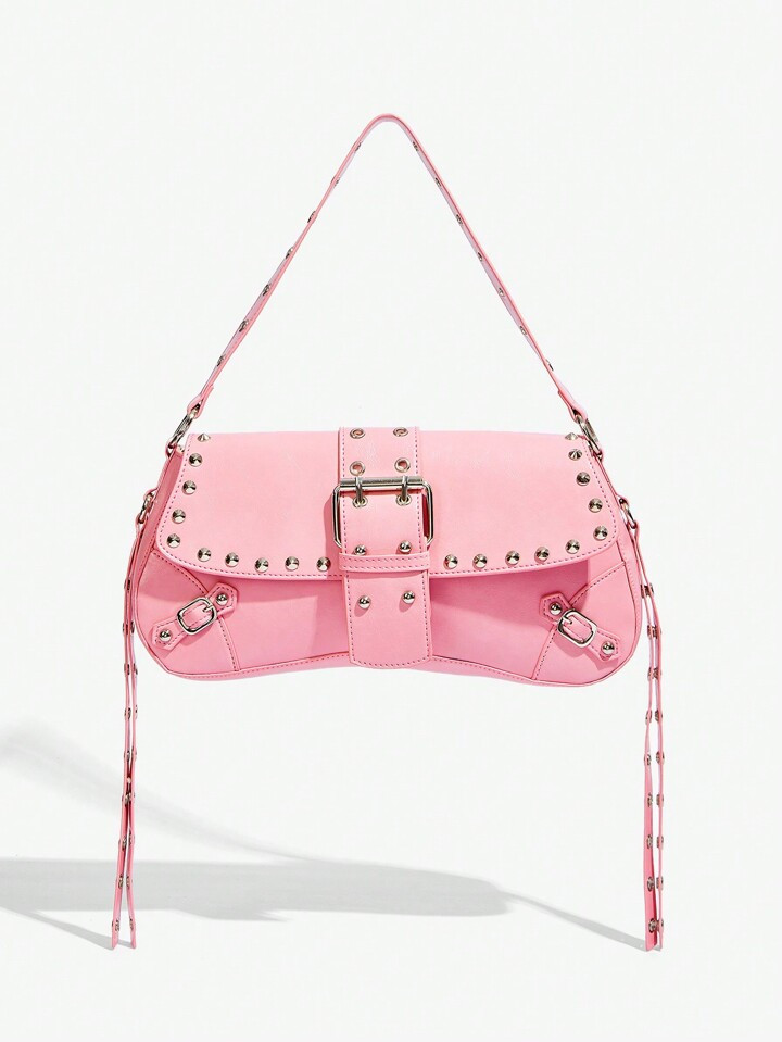 SHEIN SXY Women's Fashion Shoulder Bag With Rhinestone Decoration | SHEIN