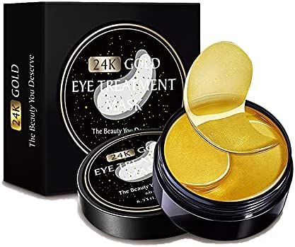 24k Gold Eye Masks-with Collagen Under Eye Patches, Dark Circles Under Eye Gel Treatment Masks, U... | Amazon (US)