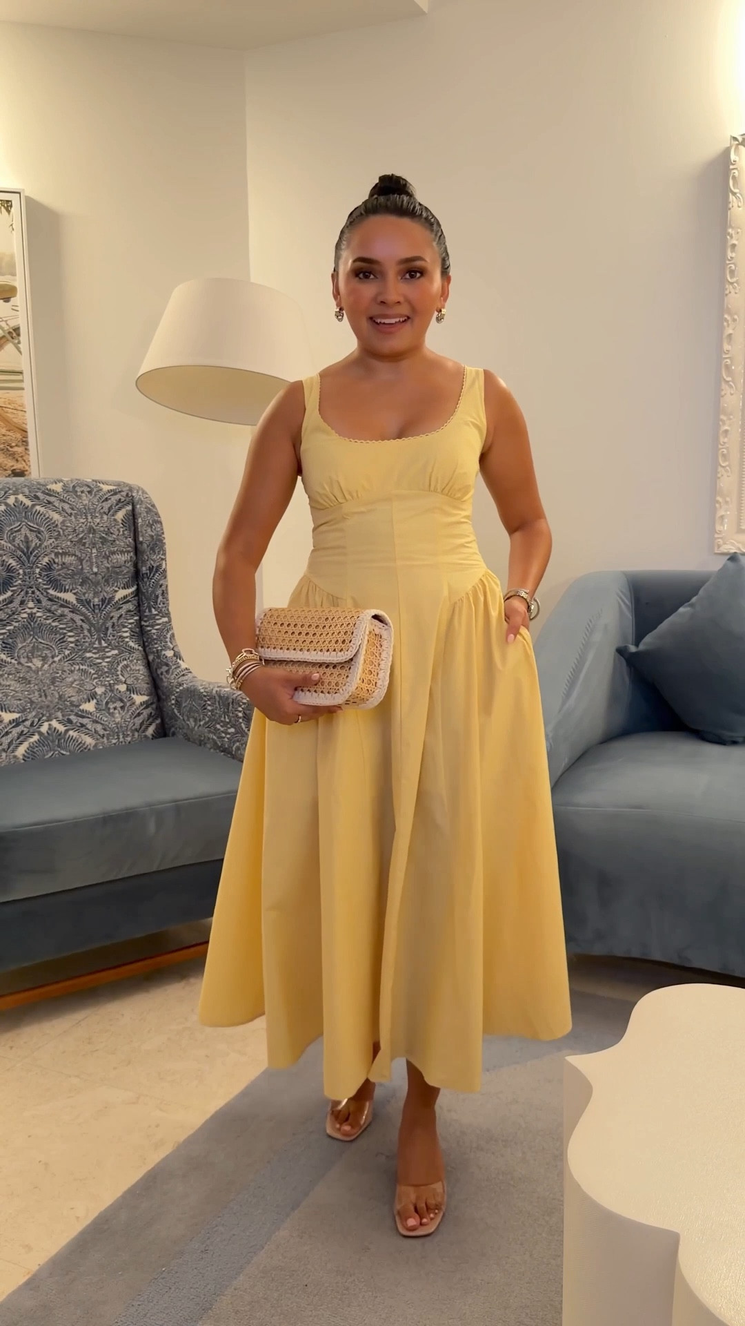 Vacation dinner outfit!
Yellow dress size xs petite TTS 
Clear heels size 5 TTS 
Body highlighter bronzer stick shade: Unbothered Bronze, code: HONEYSWEET for 10% off anytime!


#LTKootd #LTKTravel #LTKPetite