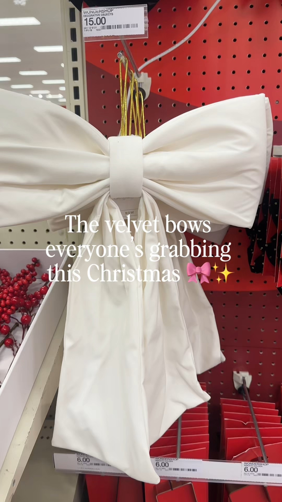 The prettiest velvet bows for Christmas this year 🎀🤍 I love how these add such a soft, cozy touch to any tree, wreath, or garland — and they’re going quick at Target!

#LTKHoliday #LTKHome #LTKSeasonal