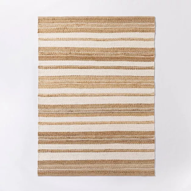 Riverton Striped Jute/Wool Area Rug Tan - Threshold™ designed with Studio McGee | Target