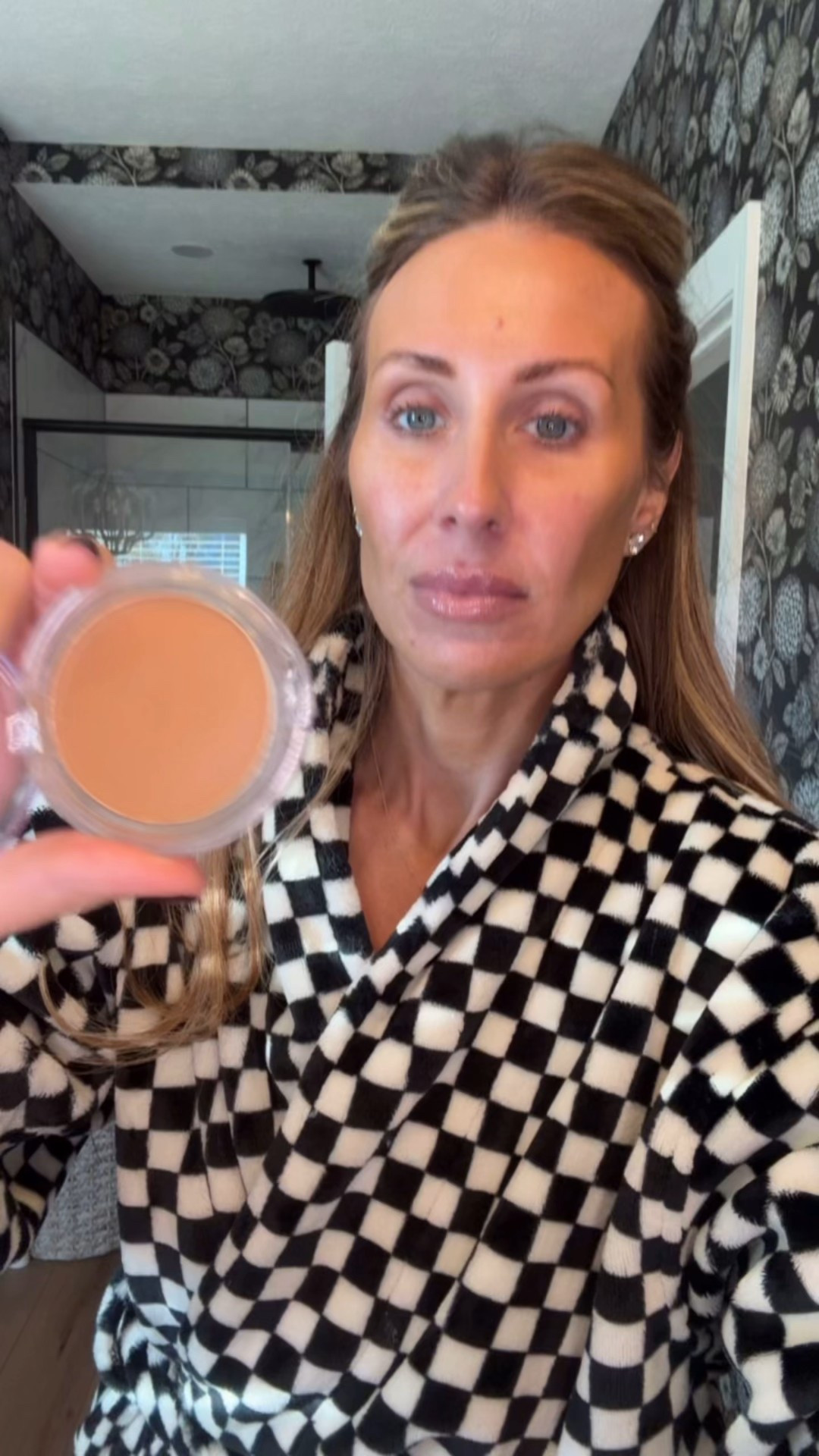 Makeup of the day 

Bronzer color: spilling tea
Blush: berry well
CC: med tan 
Concealer: light medium 
Drugstore makeup 

#LTKOver40 #LTKBeauty