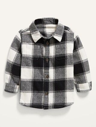 Long-Sleeve Plaid Flannel Utility Shirt for Baby | Old Navy (US)