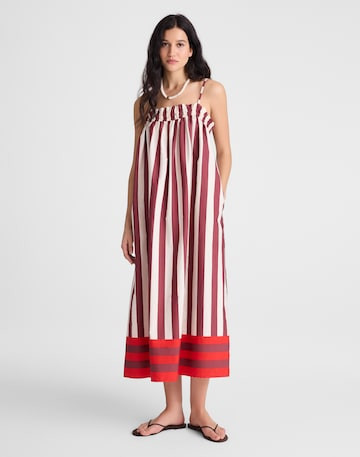 Ruffle A-Line Midi Dress in Stripe | Madewell