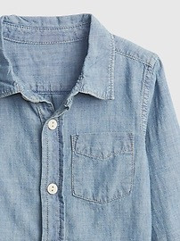 Toddler 100% Organic Cotton Chambray Shirt | Gap (US)