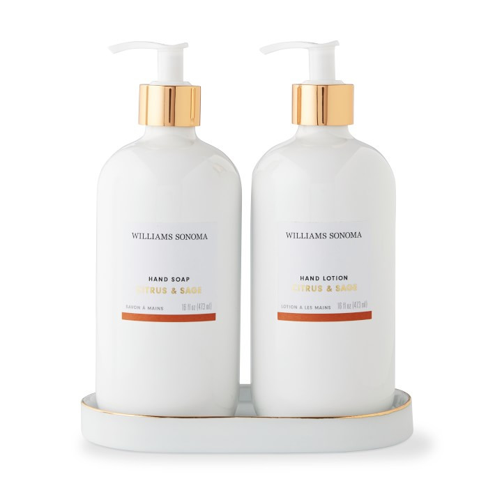 Home Fragrance  Deluxe Hand Soap & Lotion 3-Piece Set, Citrus & Sage | Williams-Sonoma