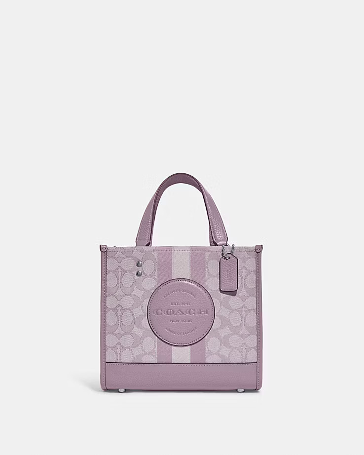 Dempsey Tote 22 In Signature Jacquard With Stripe And Coach Patch | Coach Outlet CA