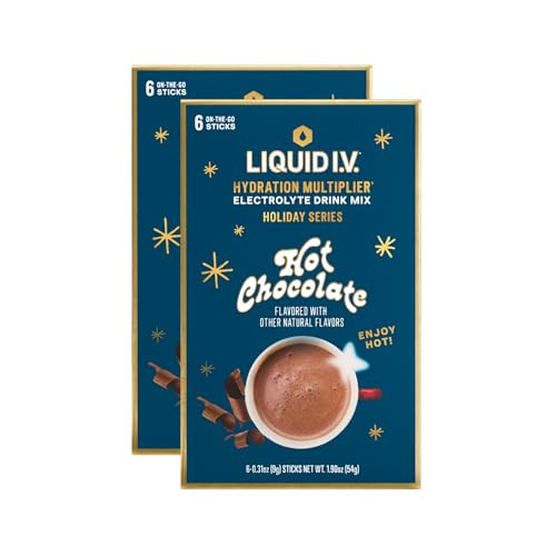 Liquid I.V.® Hydration Multiplier Hot Chocolate | Limited Edition Electrolyte Powder Drink | 2 Pack (12 Servings) | Amazon (US)