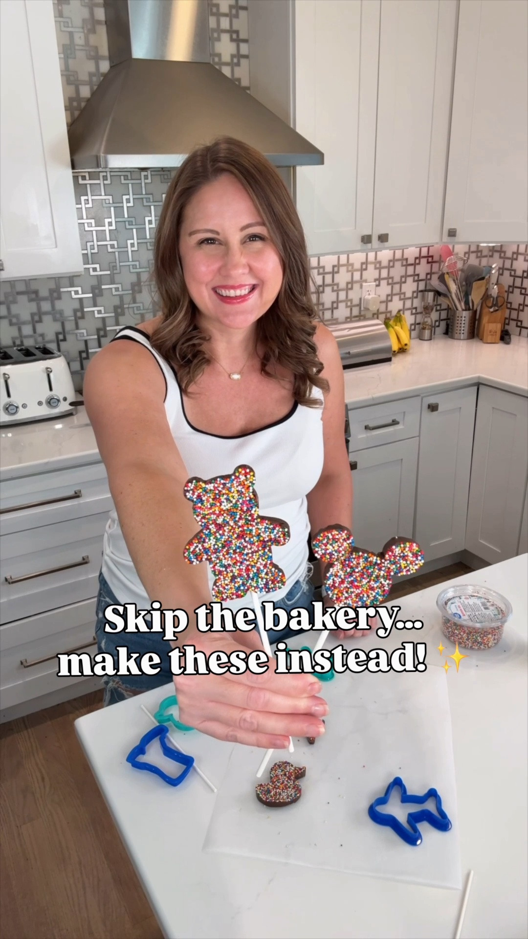 ✨ The easiest way to make your desserts look bakery-worthy! 🍫🎉 These chocolate sprinkle toppers are so simple to make—just fill cookie cutters with sprinkles, pour in melted chocolate, and let them set. Add them to cakes, cupcakes, cookies, or pop in a treat stick for the sweetest party favor!

Everything I used is linked here to recreate them! 💕✨

#LTKFood #LTKParty #LTKBaking #DessertIdeas #DIYTreats #PartyInspo #LTKFamily #LTKParties

#LTKfoodie #LTKHome #LTKmomlife