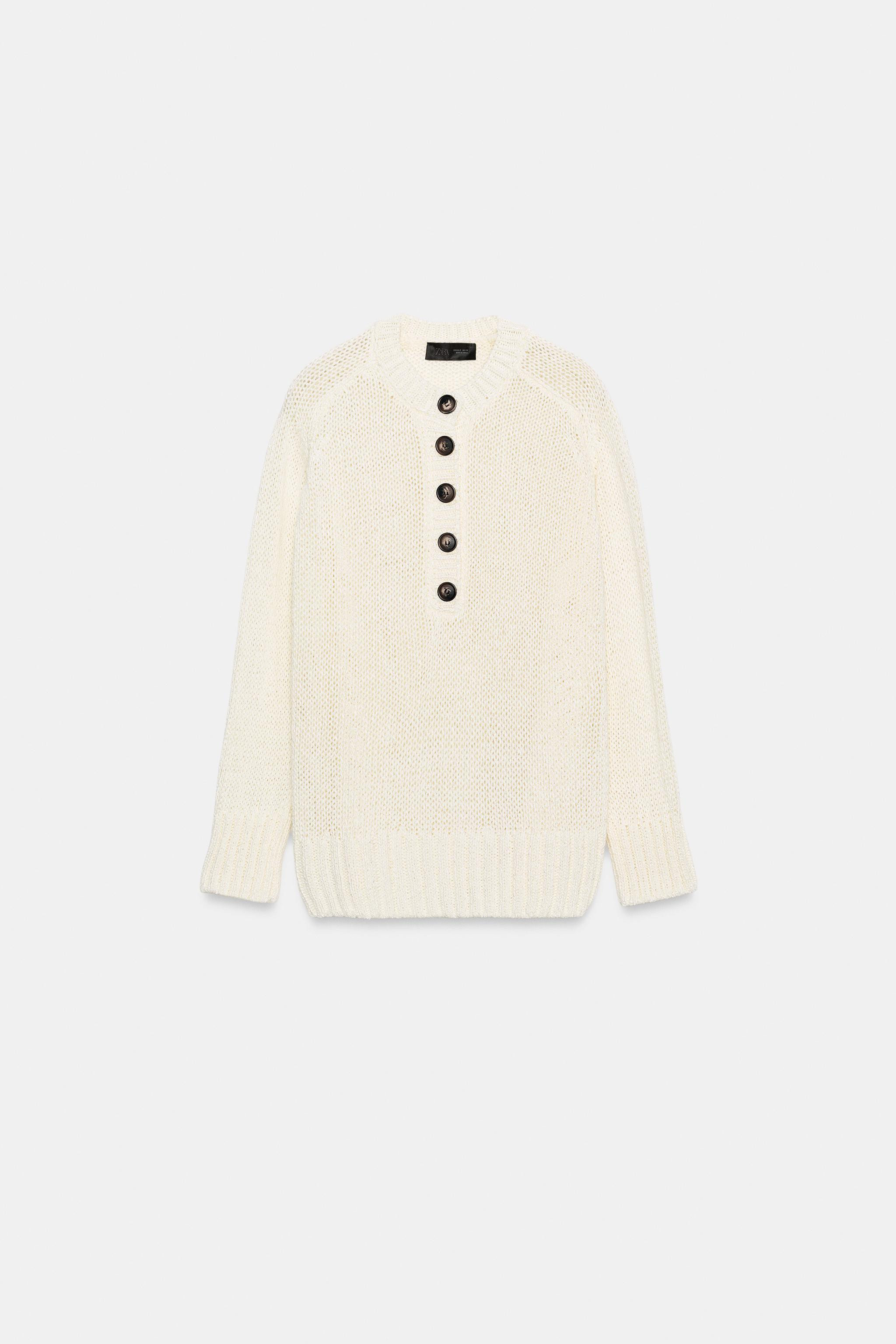 BUTTONED KNIT JUMPER | Zara AU