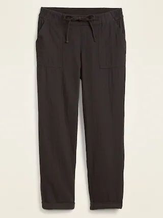 Mid-Rise Soft-Twill Utility Pants for Women | Old Navy (US)