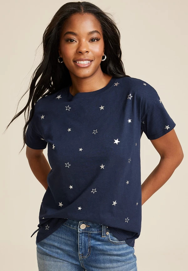 24/7 Dawson Star Crew Neck Tee | Maurices
