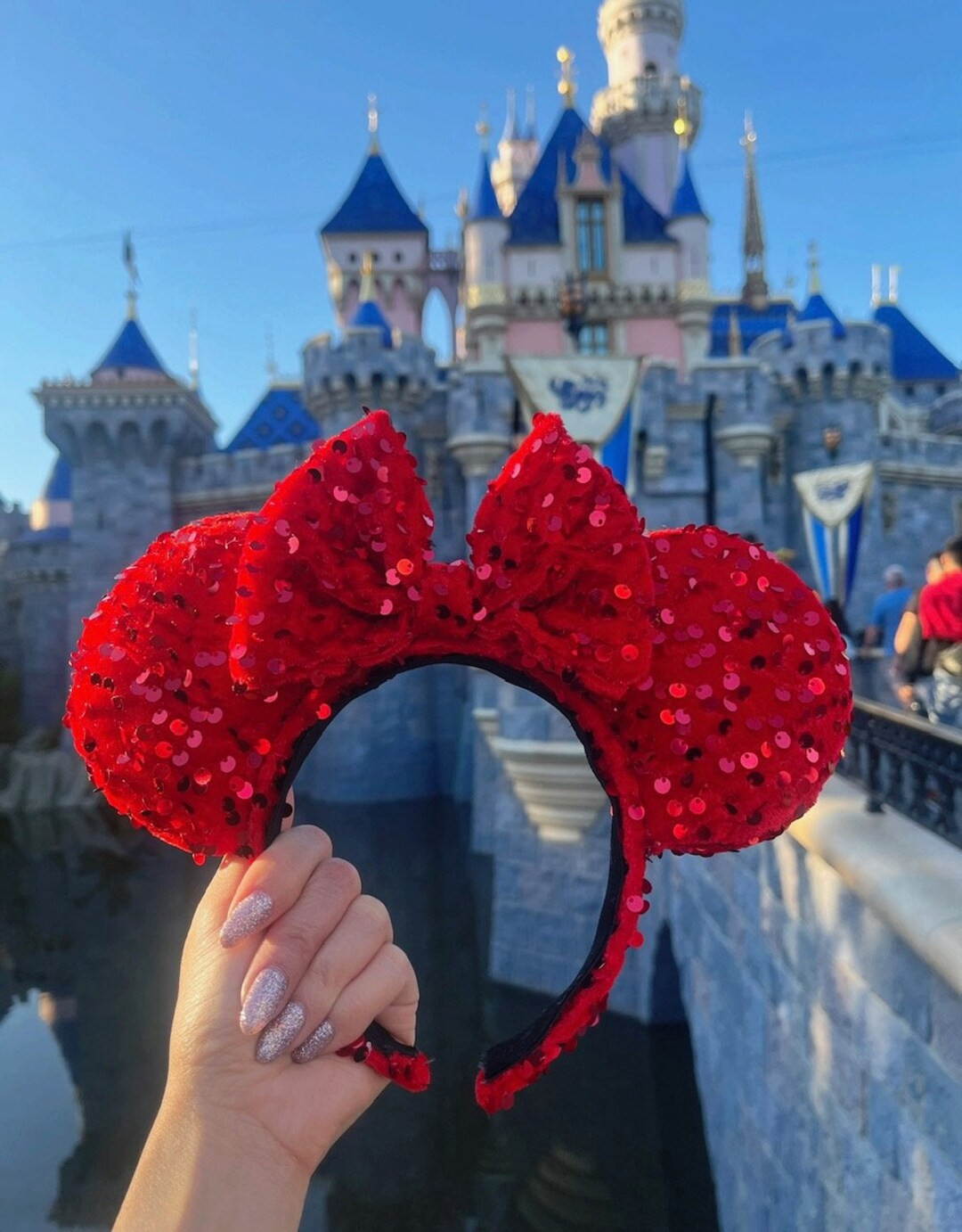 Red Sequin Mouse Ears, Red Velvet Mouse Ears - Etsy | Etsy (Global)