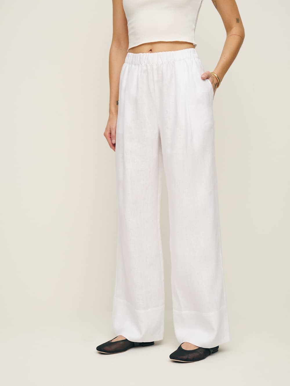 Fernando Linen Wide Leg Pant | Reformation (Global)