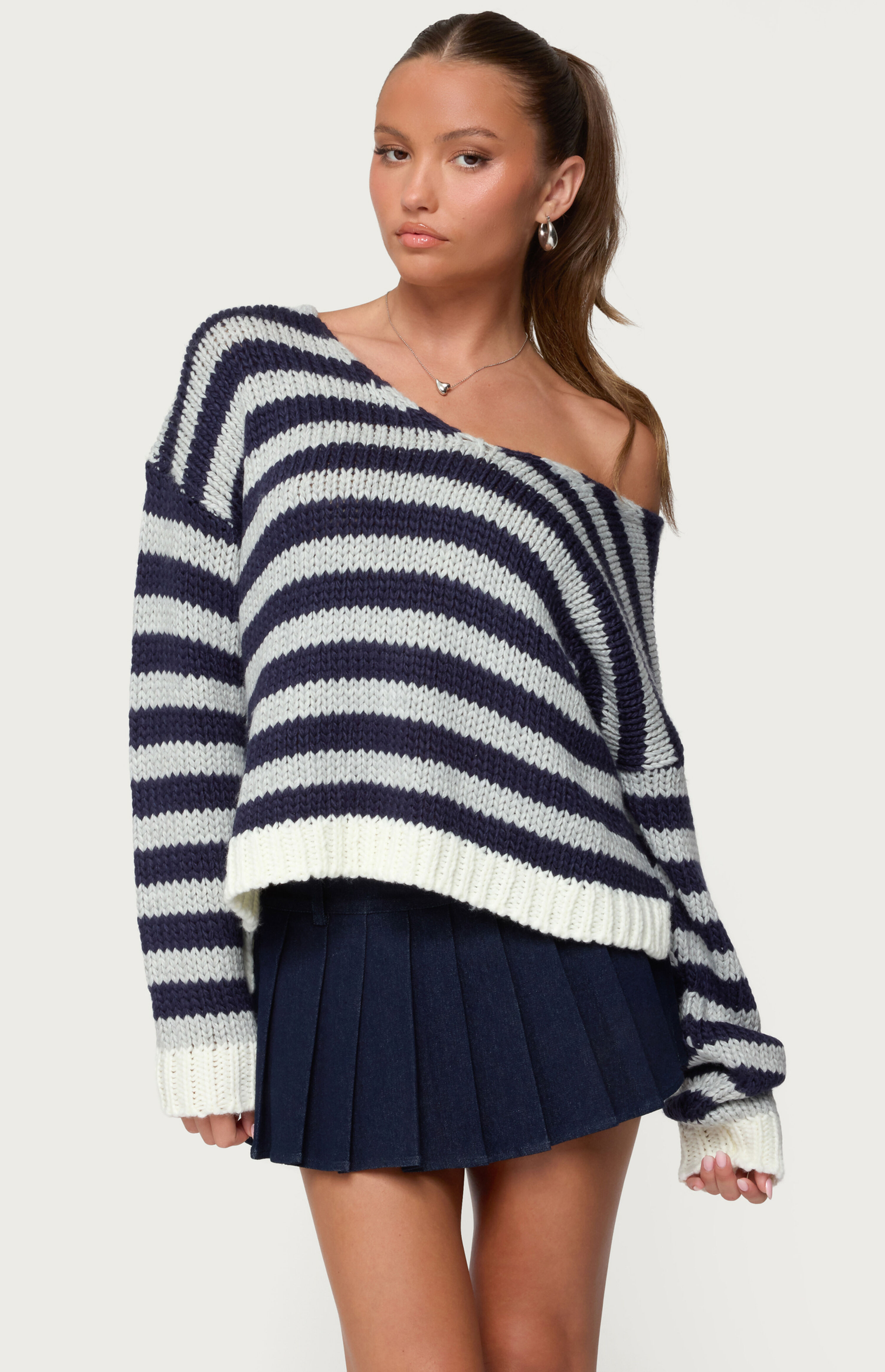 Edikted Eugenie Oversized Striped Knit Sweater | PacSun