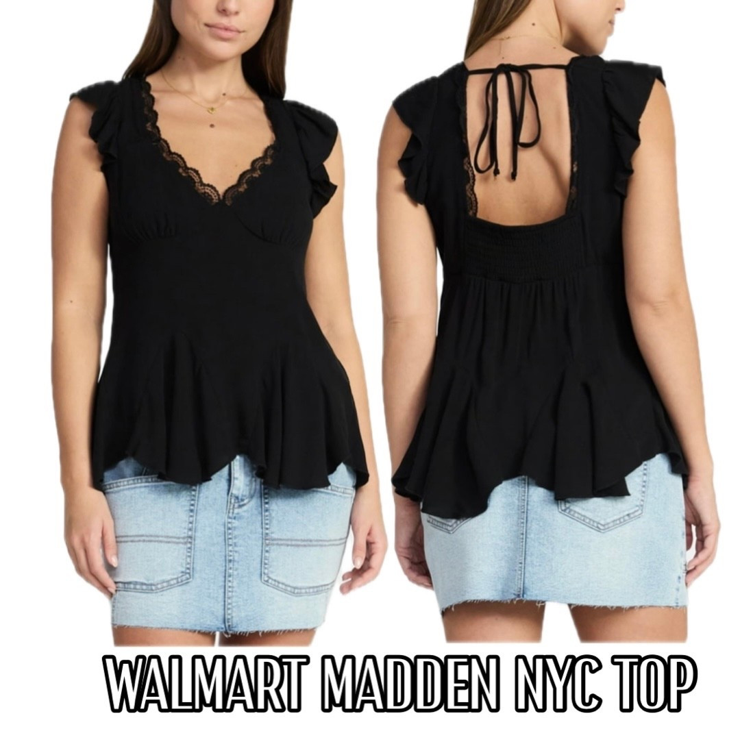 Madden NYC Women's Lace Trim Babydoll Top, Sizes XXS-XXL

#LTKFindsUnder50