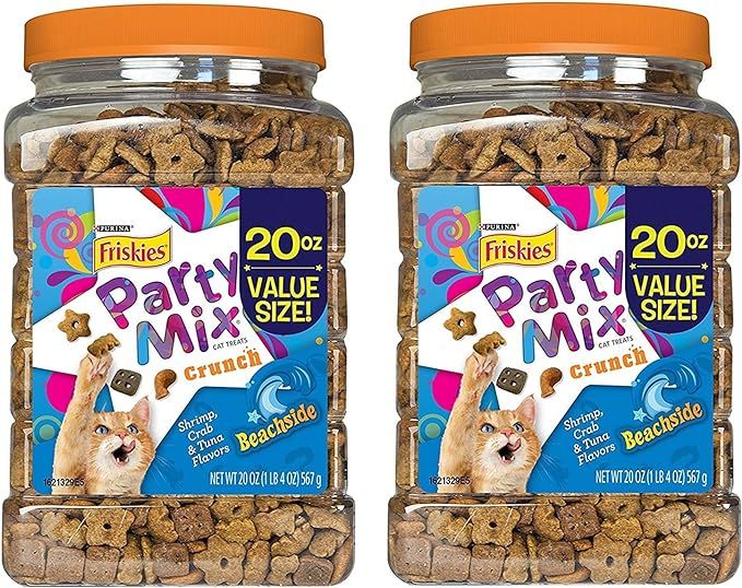 Purina Friskies Party Mix Crunch Beachside Cat Treats 2 Pack (20 oz. each) | Amazon (US)