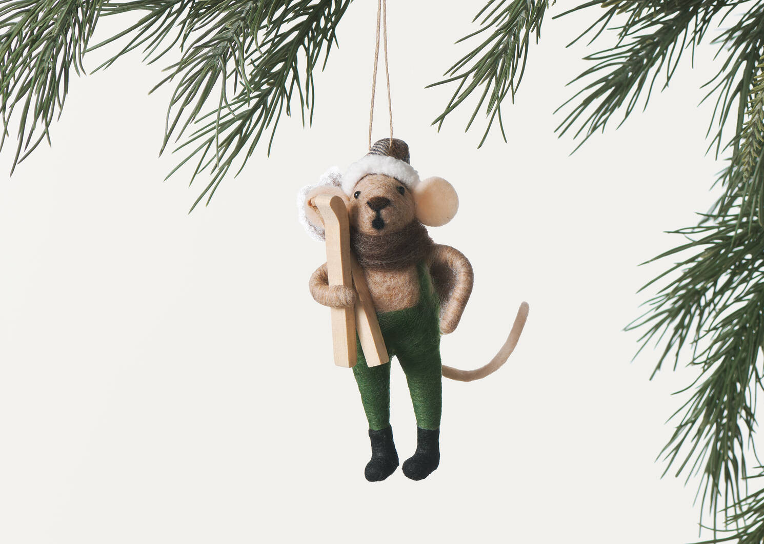 Ridley Ski Mouse Ornament | Urban Barn
