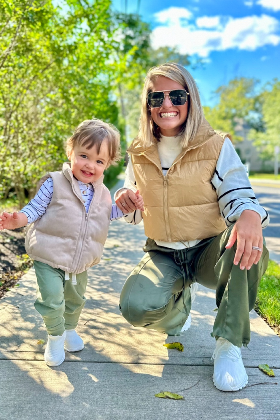 MOMMY & ME MATCHING COMFY OUTFITS. 🫶👇Vests, stripe shirts, joggers 

Sunglasses, puffer vest, cropped vest, amazon, amazon cropped vest , Shein, Shein kids, cargo pants 

#LTKbaby #LTKworkwear #LTKmidsize