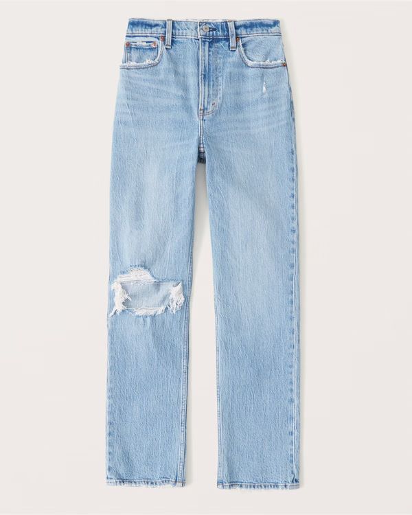 Women's Ultra High Rise 90s Straight Jean | Women's Bottoms | Abercrombie.com | Abercrombie & Fitch (US)