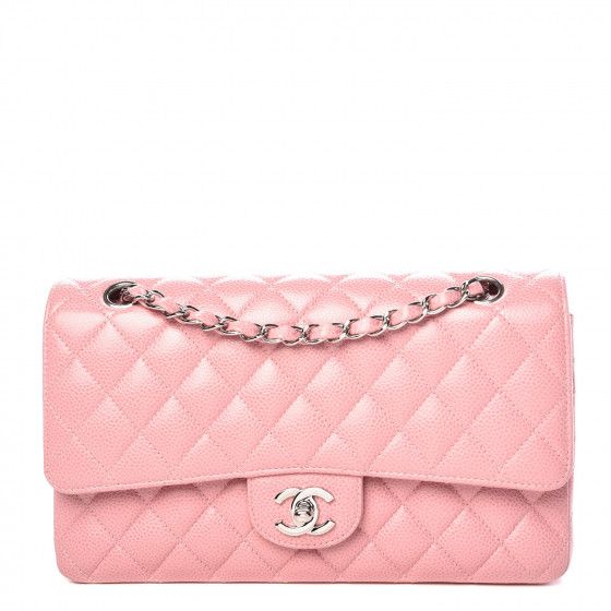 CHANEL Caviar Quilted Medium Double Flap Pink | Fashionphile