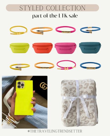 Styled Collection, LTK sale, fall outfits, fall style, bracelets, colorful bracelets, belt bag, cozy blanket, phone case 