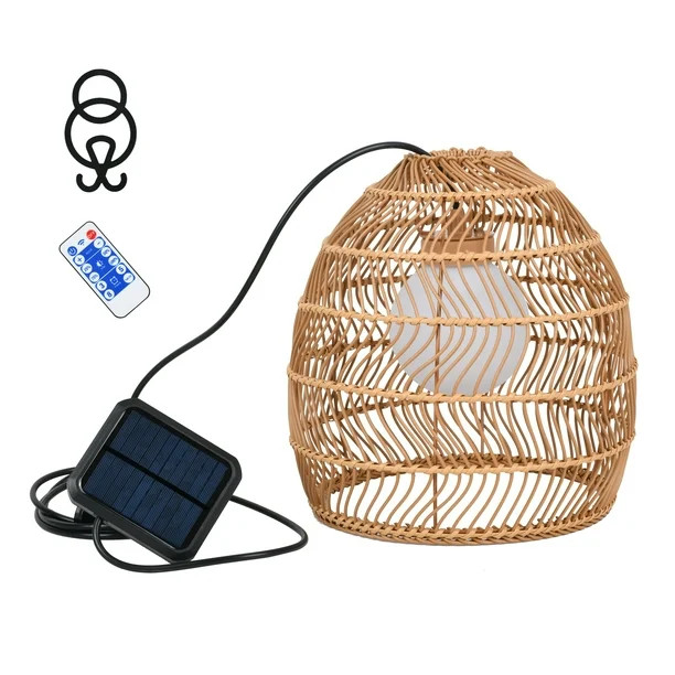 Better Homes and Gardens 12.8'' 8 Lights Natural PE Woven Pendant - Walmart.com | Walmart (US)