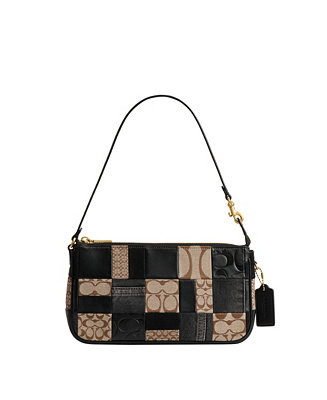 COACH Plaza Medium Patchwork Signature Jacquard Slim Shoulder Bag 25 - Macy's | Macy's
