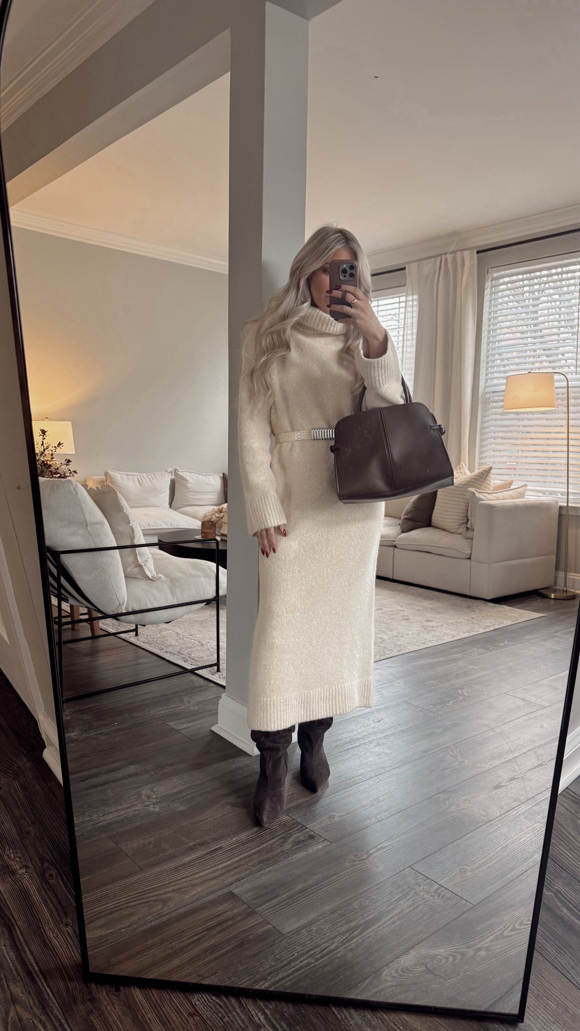I think I found THE perfect outfit for thanksgiving!!! Heading to get my nails done and meeting a gf for dinner and could not wait to wear this dress. It’s comfortable and so soft. Wearing a small! Also looks cute without the belt. 

#LTKSeasonal #LTKHoliday #LTKStyleTip