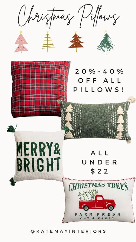 Christmas pillows on sale!! 

#LTKSeasonal #LTKsalealert #LTKhome