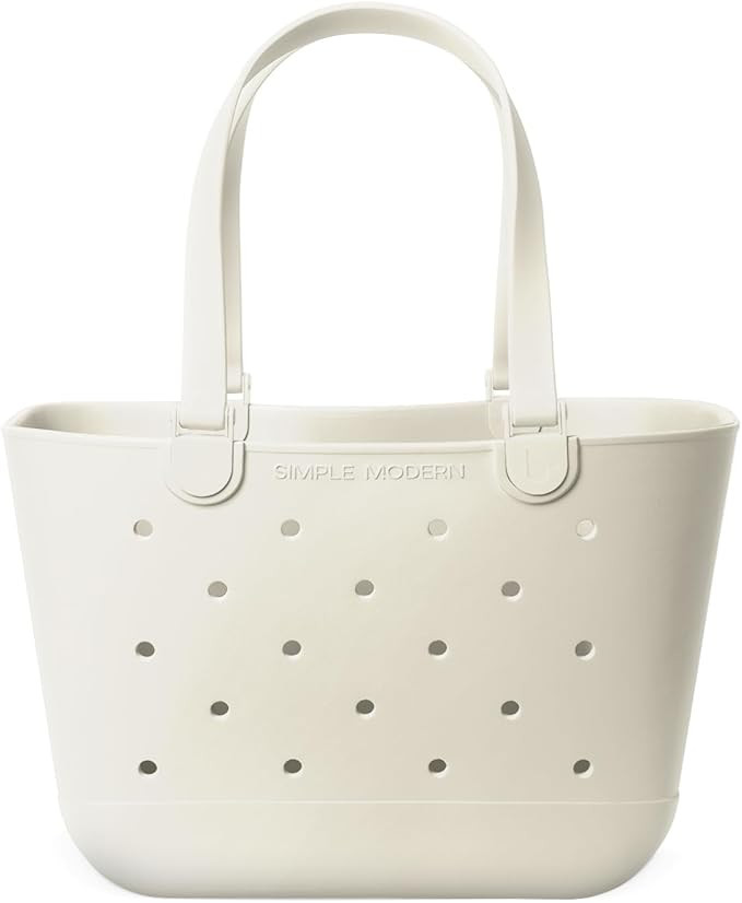 Simple Modern Large Beach Bag | Waterproof Getaway Rubber Tote with Zipper Pocket for Travel, Poo... | Amazon (US)