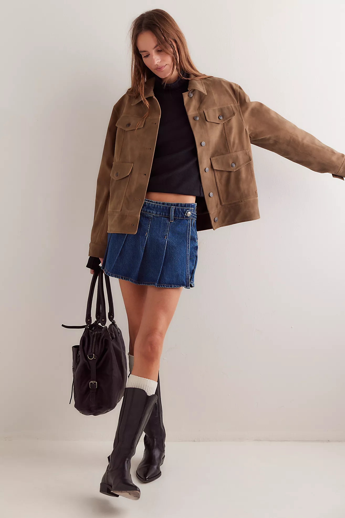 We The Free Stephie Denim Skort | Free People (Global - UK&FR Excluded)