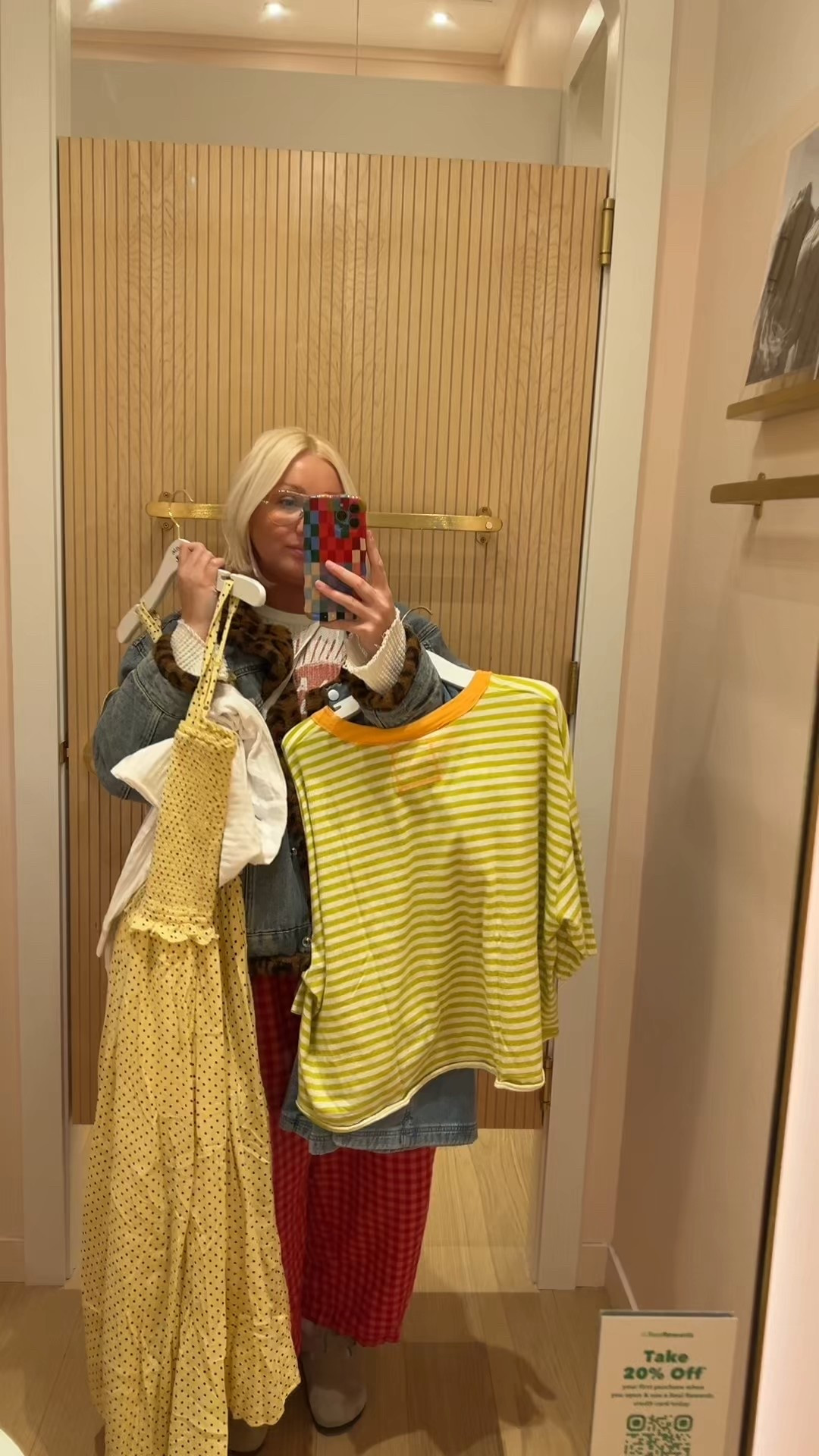 XL dress / large striped shortsleeve, large pants / large white longsleeve / XL tee & cardigan / XL green striped crewneck  
@Aerie 

#LTKMidsize