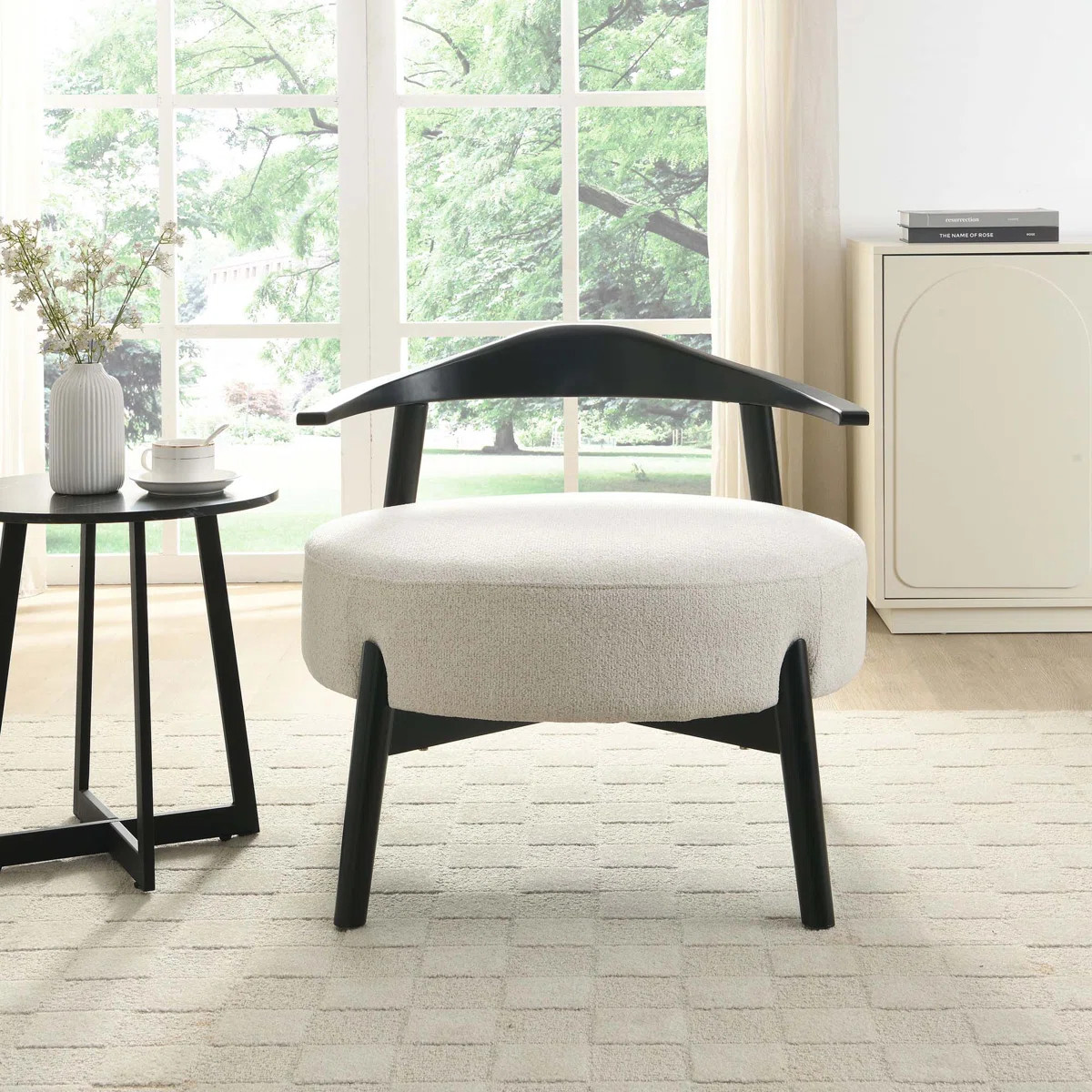 Upholstered Accent Chair, Modern Living Room Chairs, Reading Armchair For Sunroom Bedroom, Suppor... | Wayfair North America