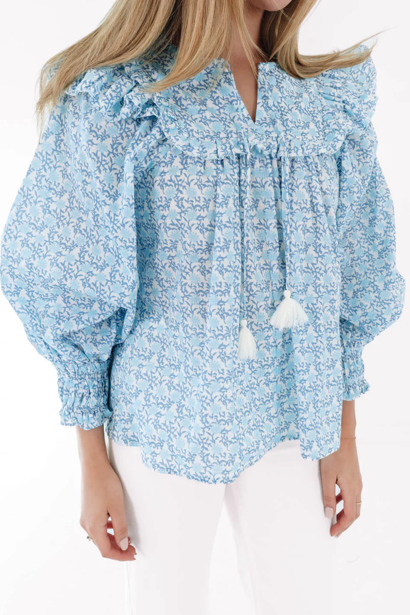 Don't Be Blue Top - Blue | The Impeccable Pig