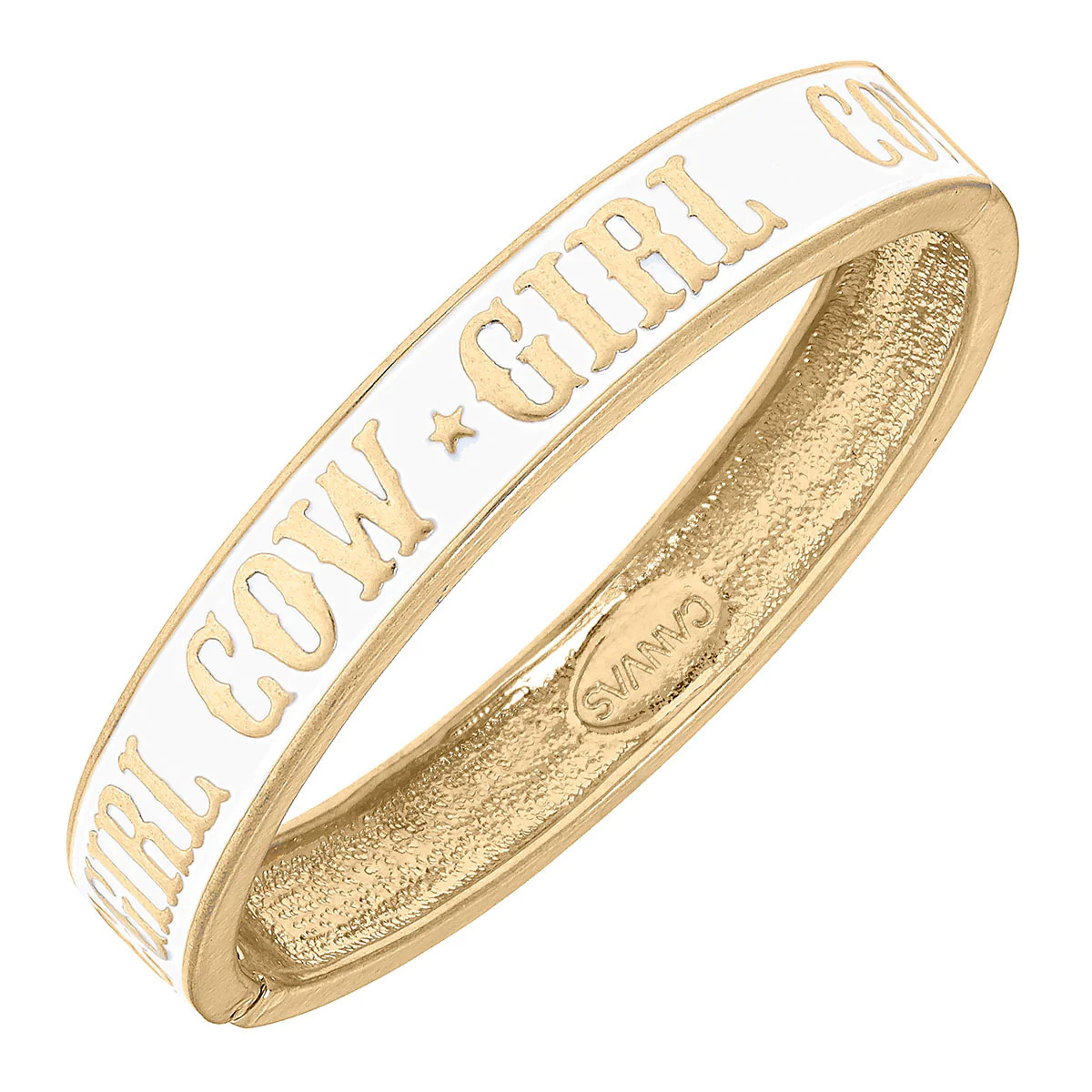 CANVAS Style x AP Style Cowgirl Bangle in White | CANVAS