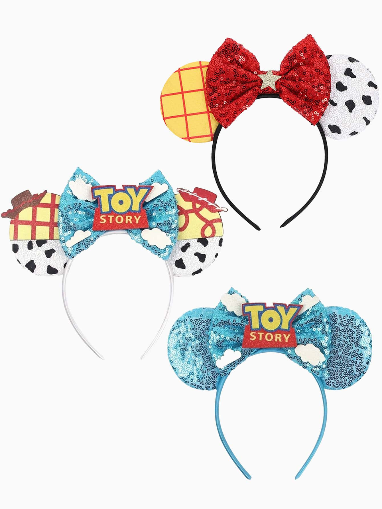 1pc Glitter Ear Headband With Cartoon Toy Style And Bow Decor, Shiny Festival Party Headpiece, Su... | SHEIN