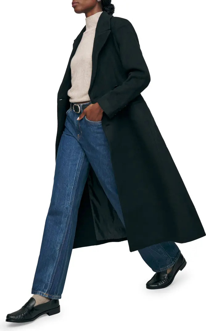 Oscar Nipped Waist Recycled Wool Blend Double Breasted Coat | Nordstrom