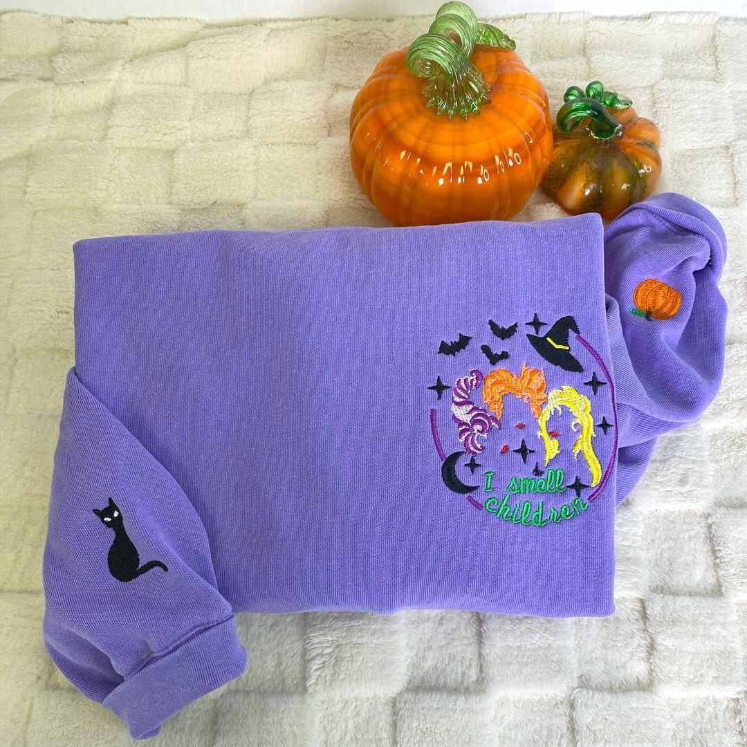 Comfort Color Hocus Pocus Embroidered Unisex Sweatshirt, Hocus Pocus Halloween Crewneck, Hallowee... | Etsy (US)