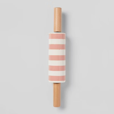 Stoneware Mini Striped Kitchen Rolling Pin - Threshold™ | Target