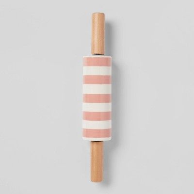 Stoneware Mini Striped Kitchen Rolling Pin - Threshold™ | Target