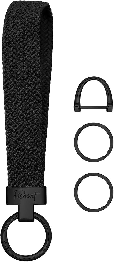 Fishent Stretchy Wristlet Keychain, Cute Key Chain, Woven Wrist Lanyard for Car Keys with 3 Keyri... | Amazon (US)