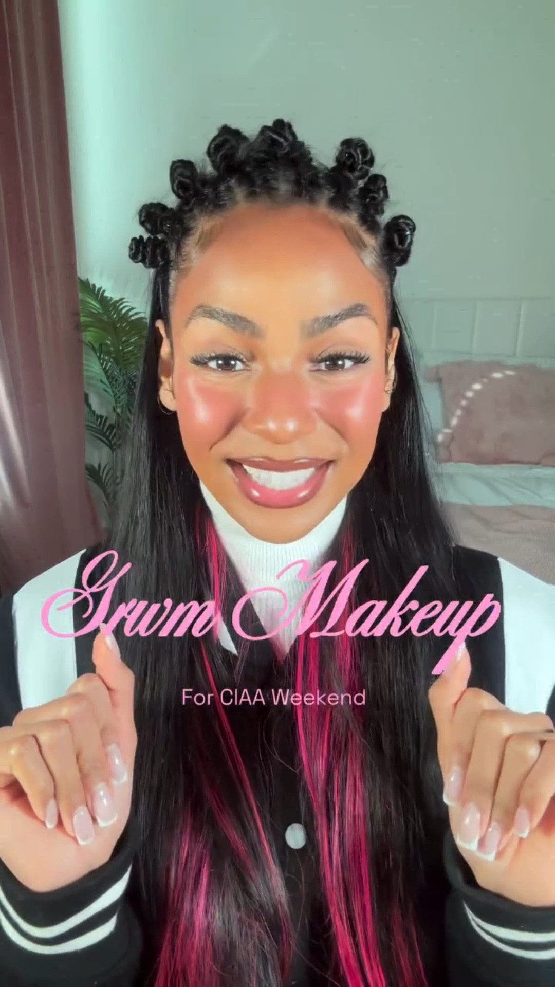 Makeup was too pretty not to share with my Instagram beauties 💗✨

GRWM for CIAA in Baltimore—serving soft glam, radiant skin, and that confident feminine energy all night long.

Here’s everything I used to create this look:
	•	Luminous Silk Foundation + Concealer from Armani Beauty for that flawless, skin-like base
	•	Beautiful Skin Sun-Kissed Bronzer from Charlotte Tilbury to warm up the face
	•	Magic Touch Trio Blush + Lip Liner from Anastasia Beverly Hills for that soft, rosy glow
	•	Pink Setting Powder from L.A. Girl Cosmetics to brighten and set
	•	Liquid Highlighter from REFY Beauty for that lit-from-within glow
	•	Crayon Lip from Trestique for the perfect finish
	•	Hoola Toasted Matte Bronzer from Benefit Cosmetics for extra sculpt and depth
	•	Hi-Def Brow from RevitaLash Cosmetics to define and frame
	•	Brushes from Real Techniques for that seamless blend
	•	Lashes from Lilac St. to complete the look
	•	Styled with my FHI Heat brush for a sleek finish
	•	Finished the vibe with my Varsity Jacket from Milano Di Rouge 🖤

This look is giving:
	•	Glowy, flawless skin
	•	Soft glam with definition
	•	Effortless but elevated beauty

Perfect for a night out, content, or stepping into a room and being the moment 💋

{  GRWM, GRWM makeup, GRWM makeup routine, GRWM makeup tutorial, GRWM makeup black girl, GRWM makeup tutorial, get ready with me, glowy makeup, glowy makeup tutorial, glowy makeup black girls, beauty influencer, beauty blogger }

#LTKgrwm #LTKselfcare #LTKBeauty