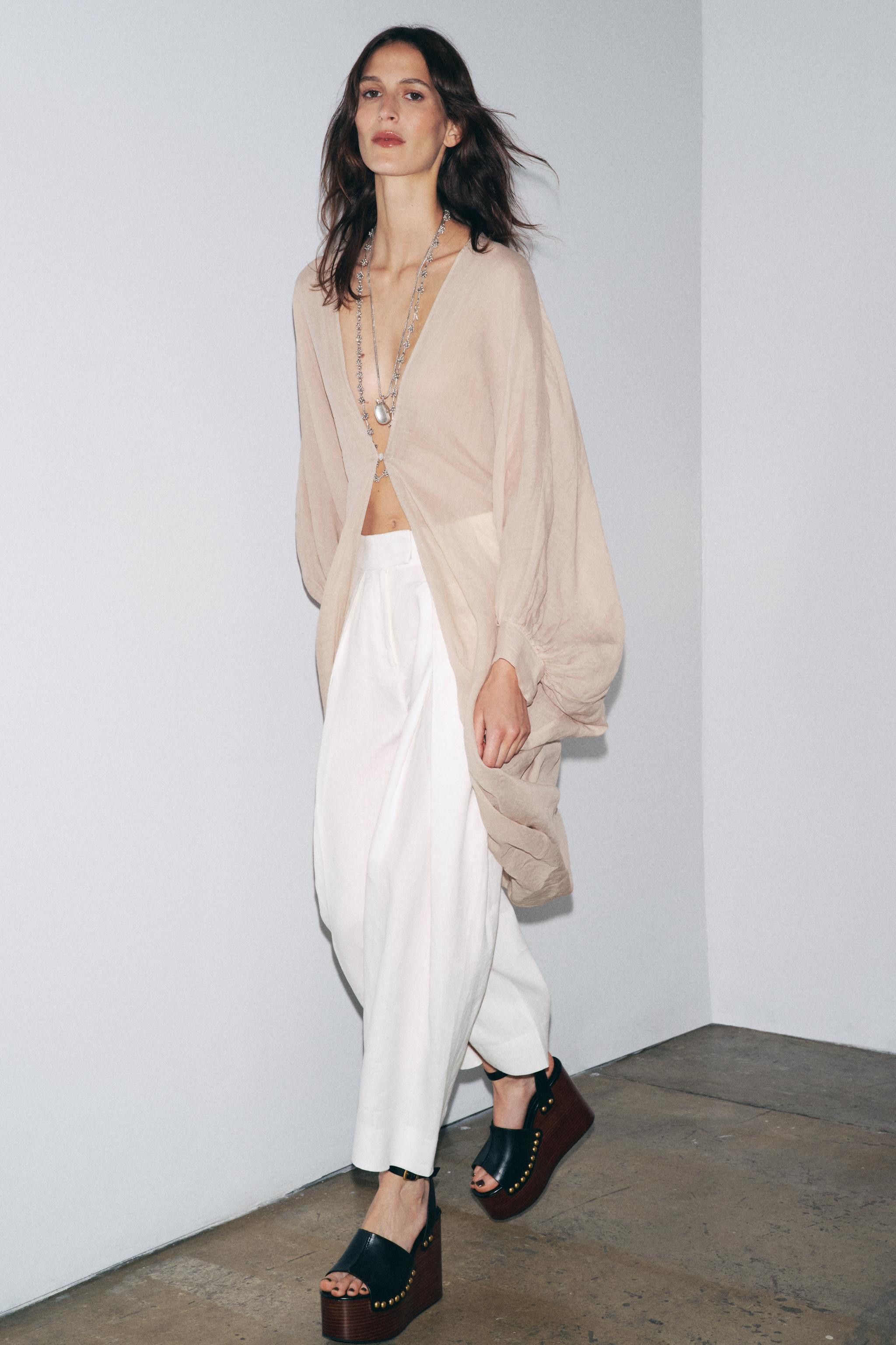 ZW COLLECTION LONG RAMIE TOP | Zara US