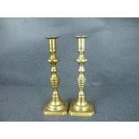 Vintage Pair Of Brass Candlesticks. Pair Traditional Table Centrepiece. 8 3/4 Inches | 22cm | Etsy (UK)